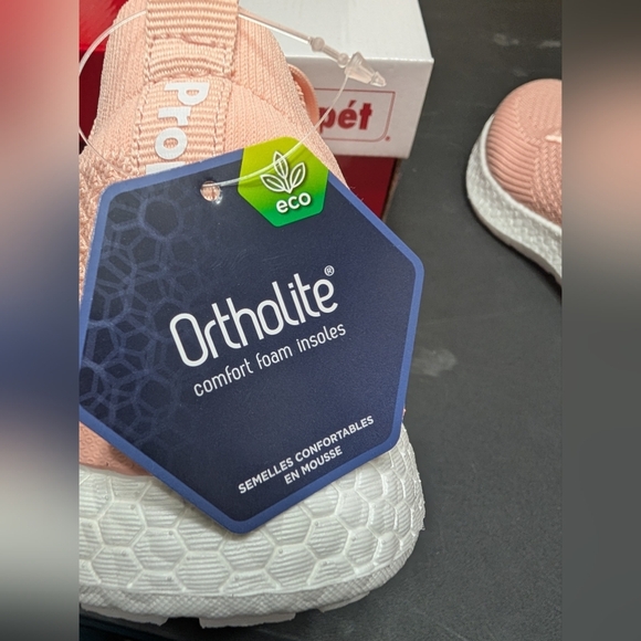 Propét Pink B10 Unite Women's Knit Ortholite Comfort Casual Sneaker Size 5 W(D) - Picture 8 of 9